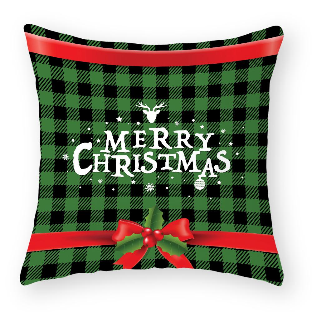 Kissenbezug aus Baumwolle und Leinen Weihnachtskissenbezug Nachttischkissenbezug Feiertagskissenbezug