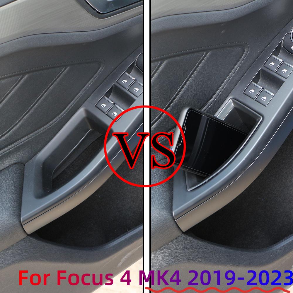 Car Door Armrest Storage Box for Ford Focus 4 MK4 2019-2026 LHD Handle Container Organizer Stowing Accessories 2pcs