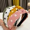 Fashion Women's And Girls Polka Dots Print Headband With Center Knot for Ladies Daily Casual Hair Accessories