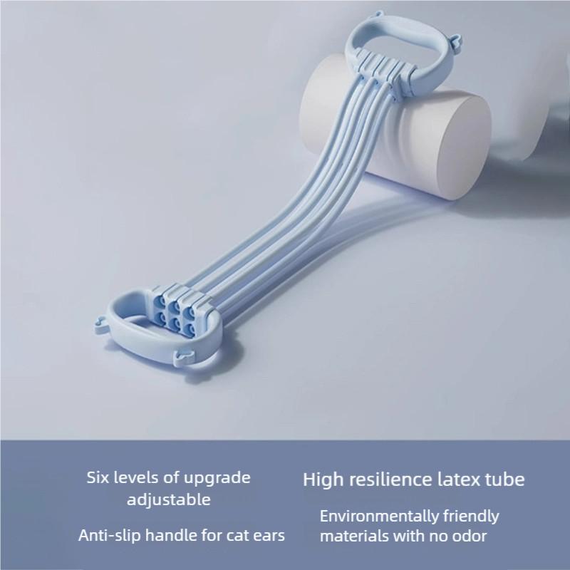 Correia Elástica Yoga 6 Cordas Tensor Ajustável Ferramenta de Yoga Prática de Costas Abertas Ombro Yoga Cinto de Alongamento Faixa Elástica de Alongamento