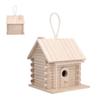 Wood Bird House Hanging Log Cabin Birdhouse for Bird Outdoor Decor and Interior House Decor