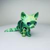 Flexible Joints Articulated Cats Fidgety Toy Desktop Pet Decorations 3D Printed Cats,Realistic Hairless Cats Statues