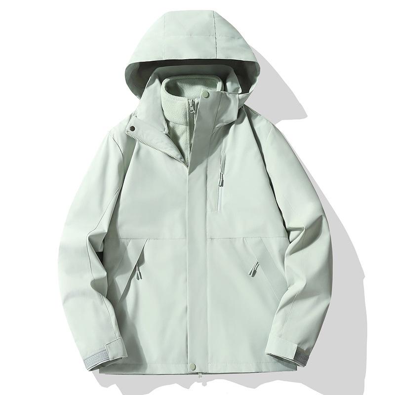 2024 Autumn Mountain System Outdoor Windbreaker: Couple's 3-in-1 Waterproof Jacket for Travel & Hiking