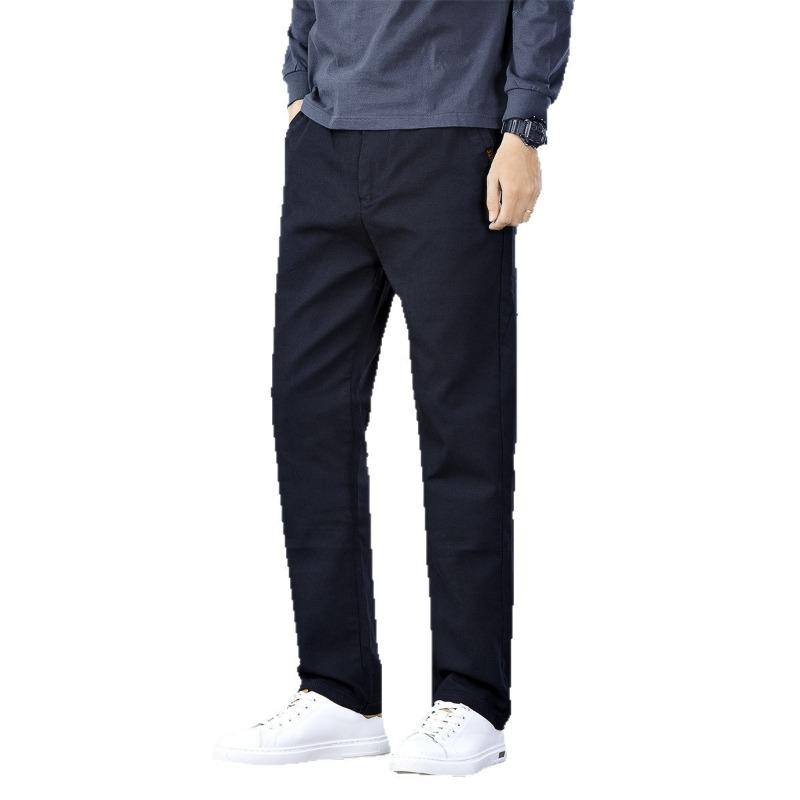 Men's Business Casual Pants Men's Straight Versatile Simple Pants Fashion Men's Pants Solid Color Drape Men's Loose Trousers