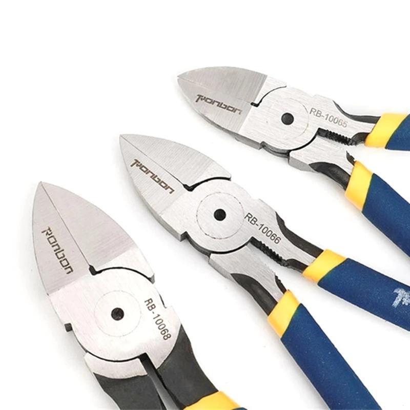 Diagonal Cutting Pliers DIY Wire Cutters Electricians Repair Hand Tool HRC58±2 Hardness Wire Cutters Electronics Plier