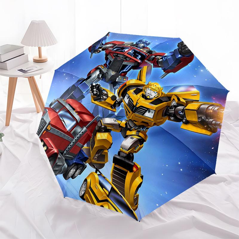 Transformers, Robots Automatic Opening and Closing, 8 rib Structure Portable Umbrella, Suitable for Men and Women in All Seasons Perfect Gi