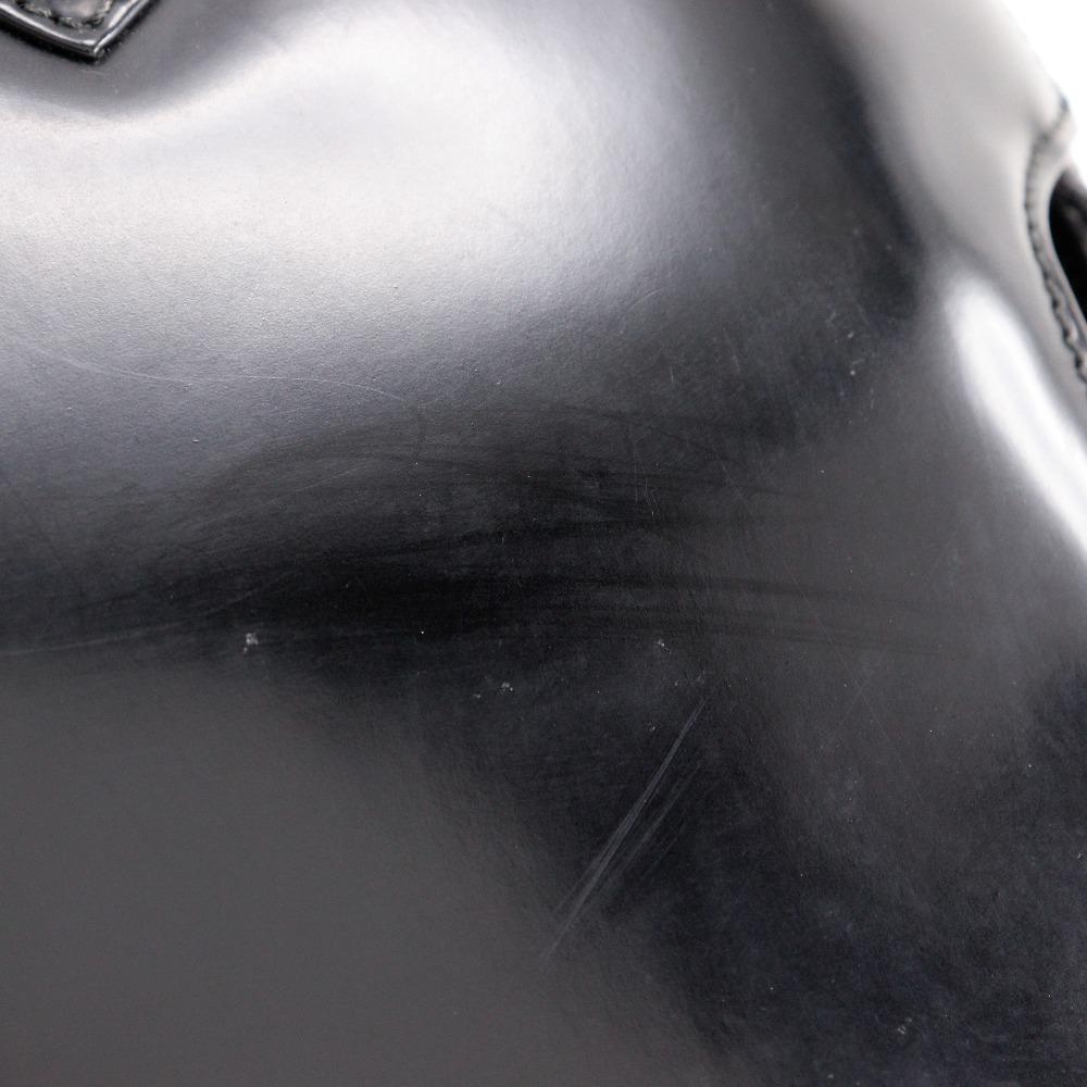 Salvatore Ferragamo Gancini Handbag BW-216653 Black Enamel Women Used