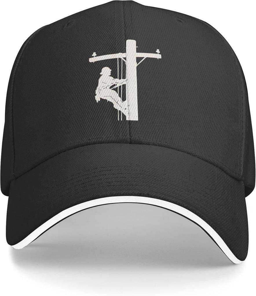 Stromleitungsmonteur Kletterer Strommast Baseballkappe Verstellbar Sandwich Papa Hut Lässig Sonnenschutz