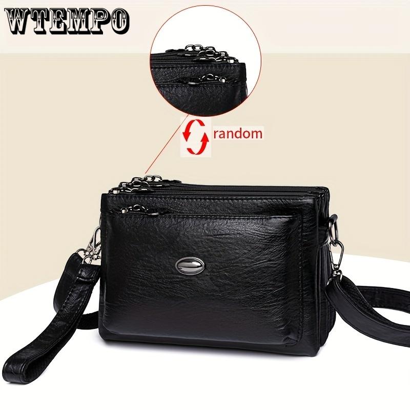 Soft Faux Leather Crossbody Bag, Retro Wristlet Handbag, Fashion Clutch Purse For Women