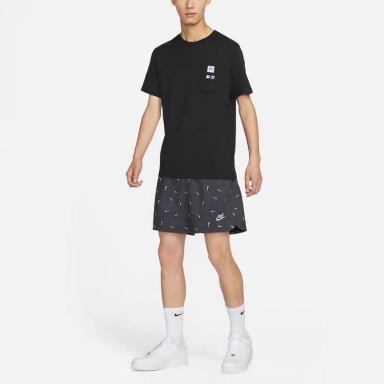 Nike Graphic Casual Crew Neck Short Sleeve T-Shirt Men Tops Black DX1082-010