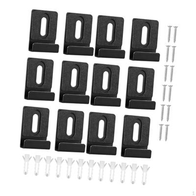12 Stück Metall Spiegelklemmen, Halteklammern mit Beschlägen, Aufhänger, Hardware-Halter