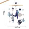 Make Wooden Bed Mobile with and Coral Fluffy Felt Underwater Wall Decor for Baby Birthday Baby Shower Soothes and More Dark Let's Whale, Seahorse,