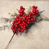 NEW Christmas Tree Decoration Home Bubble Artificial Pine Cone Red Berry Bouquet Flower Branch