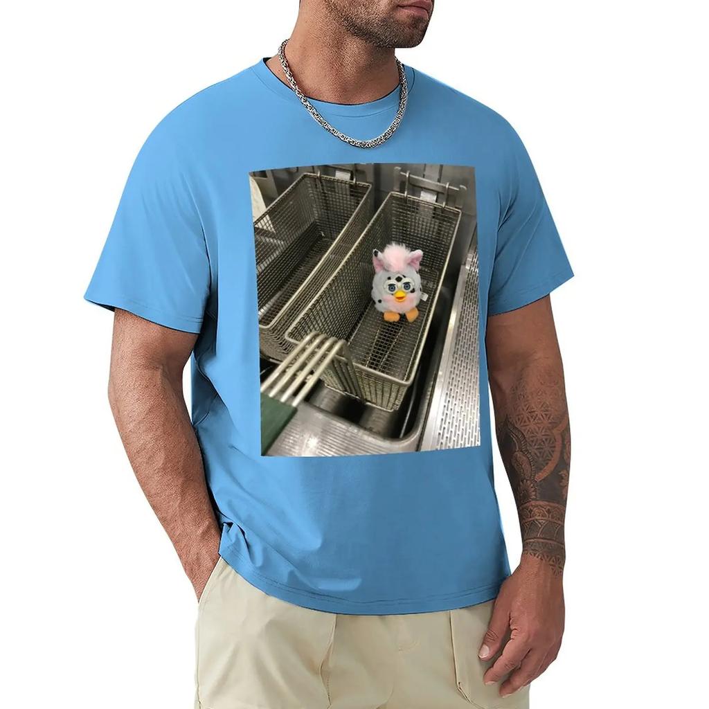 aesthetic clothes sports fan tshirts sweat shirtsmen Furby in fryer basket TShirt funny t shirt cat shirts