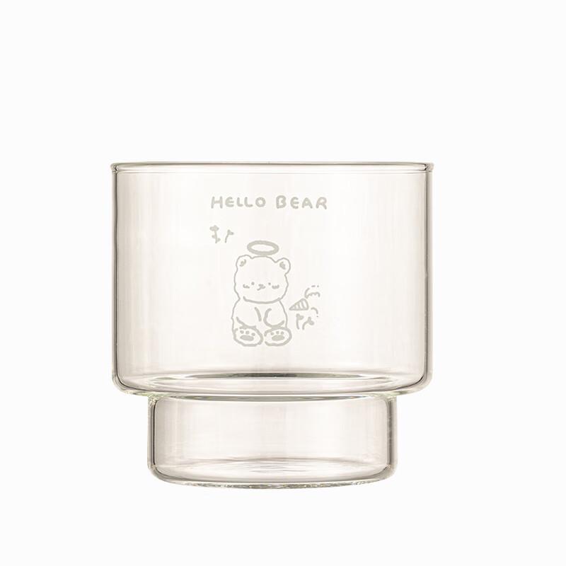 Aesthetic Cartoon Glass Coffee & Milk Cups (Set of 2)