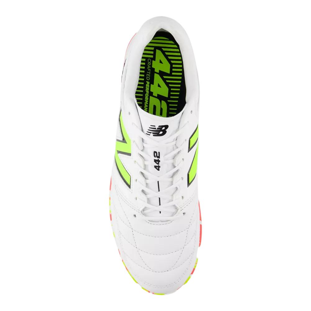 New Balance Nb 442 Pro V2 Pohodlné Jednoduché Padnoucí Kožené Kopačky Unisex Kopačky Bílé MS41TIB2