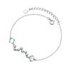 Sterling Silver S925 Silver Bracelet Polaris Bracelet Japanese and Korean Ins Creative Personality Lucky Aurora Colorful Bracelet for Women