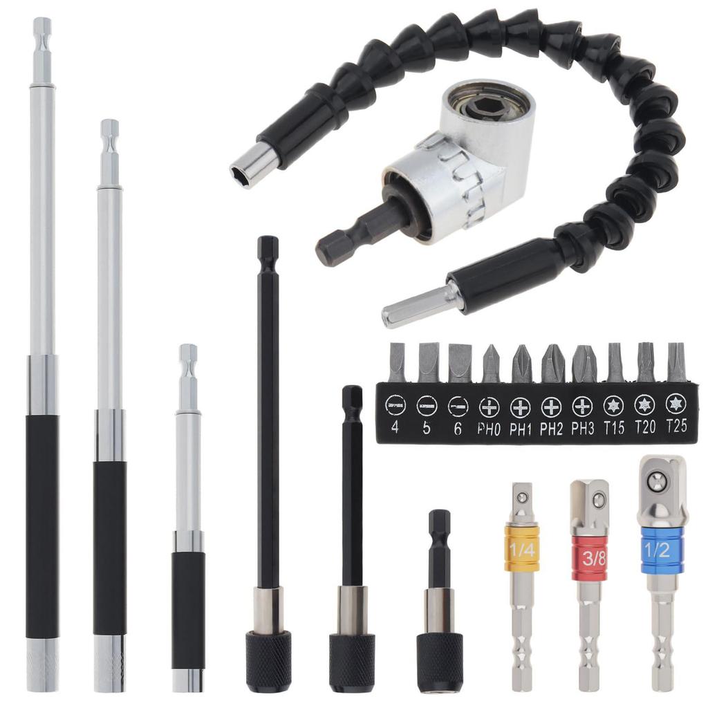 Magnetic 1/4 Hex Self-Locking Drill Extension Rod, 6.35mm