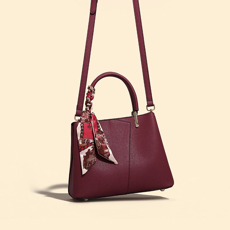 Kožená taška Střední věk Mother Bag Červená nevěsta Svatební taška Kabelka Módní Big Bag