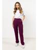 Elegant Straight-leg Trousers with a Crease - Plum XL