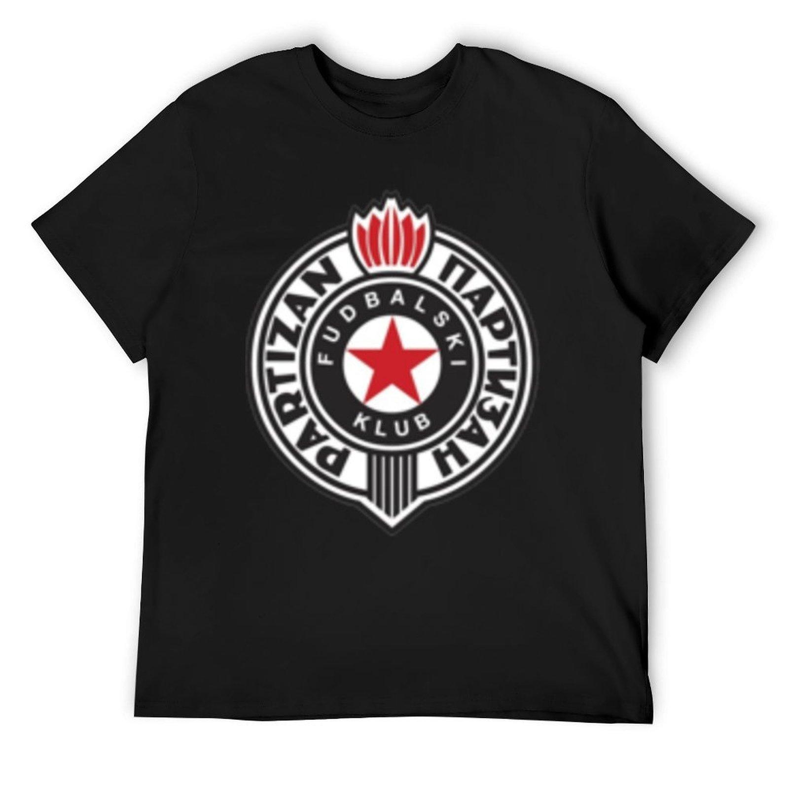 FK Partizan Belgrade Геральдика Футболка для мальчика синяя архив винтаж мешковатые рубашки мужские большие и высокие футболки 4XL
