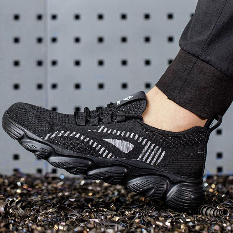 Oulylan Wear Resistant Men Work Boots Protection Shoes With Anti Smashing And Anti Piercing Steel Toe Caps Safety Shoes