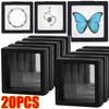 20/1PC Reusable Transparent PE Film Jewelry Storage Box 3D Floating Square Frame Portable Bracelets Necklace Earring Display Box