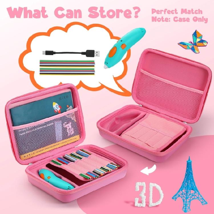 Multifunctional 3D Pen Accessories Case With Impact Resistant Shell And Quick Clean Surfaces For Home Classroom Use