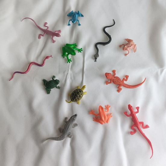 12Pcs/Set Simulated Reptile Refrigerator Magnet Home Office Kitchen Locker Fridge Magnetic 3D Gecko Frog Turtle Decoration Ornament