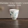 Handbemalte Keramik-Teetasse Unterglasur Blau Lotus Bambus Orchidee Teezeremonie Tasse Chinesisches Gongfu Tee-Set