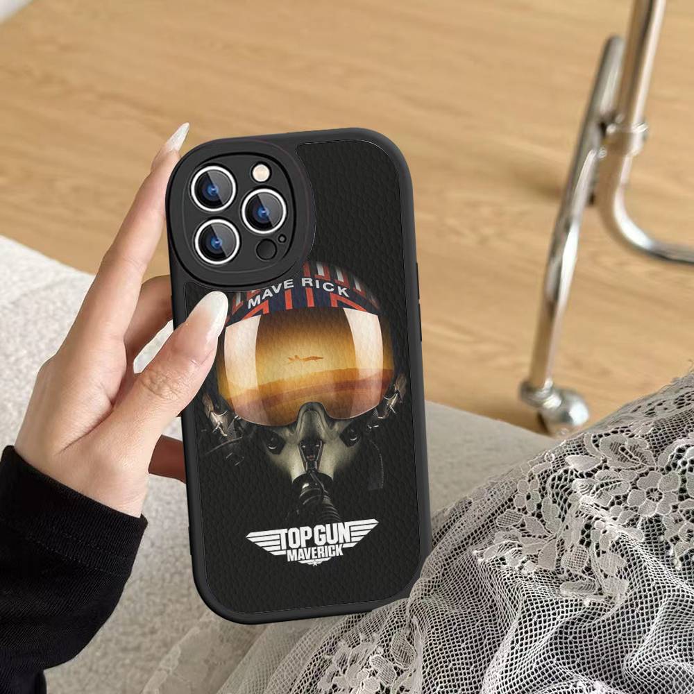 

Top Gun Maverick Phone Cover For IPhone 16 15 14 13 12 11 Pro Max Plus Leather Soft Case iphone XS MAX