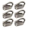 6Pcs Fender Hook Stainless Steel Heavy Duty Spring Buckle Type Fender Hanger for Home Marine Engineering