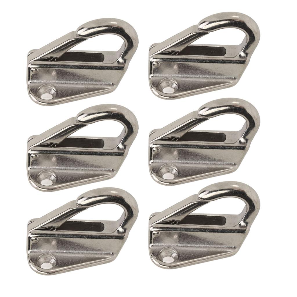 6Pcs Fender Hook Stainless Steel Heavy Duty Spring Buckle Type Fender Hanger for Home Marine Engineering