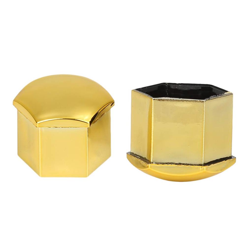uxcell Wheel Lug Wheel Nut Lug Hub Dustproof Plastic with Removal Tool Gold Pack of 21mm Covers, Covers, Caps, Clips, Tone, 20,