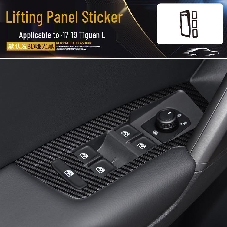 Volkswagen Tiguan L Interior Carbon Fiber Film (2017-2019) - Anti-Scratch, Anti-Kick, Center Console & Door Coverage