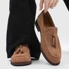 Suede Leather Mens Casual Shoes Lazy Shoes Male Breathable Slip-on Mens Driving Flats Comfortable Boat Shoes Loafers Moccasins