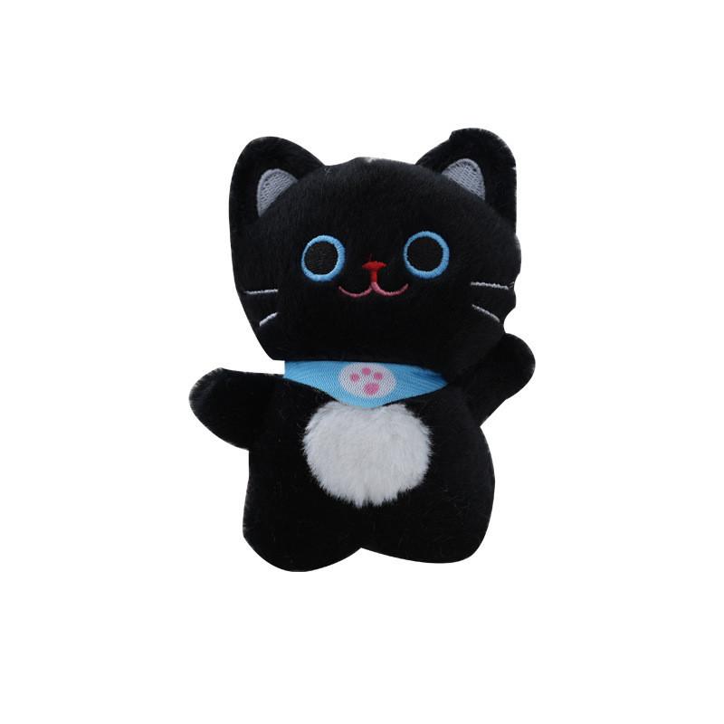 Lovable Mini Feline Plushie Cute Cat Keyring Adorable Kitten Soft Bag Accessory