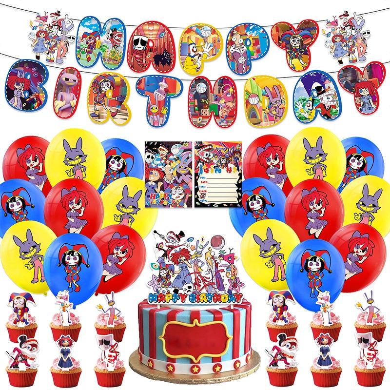 The Amazing Digital Circus Balloon Set Paper Material European And American Style Perfect For Birthday Parties