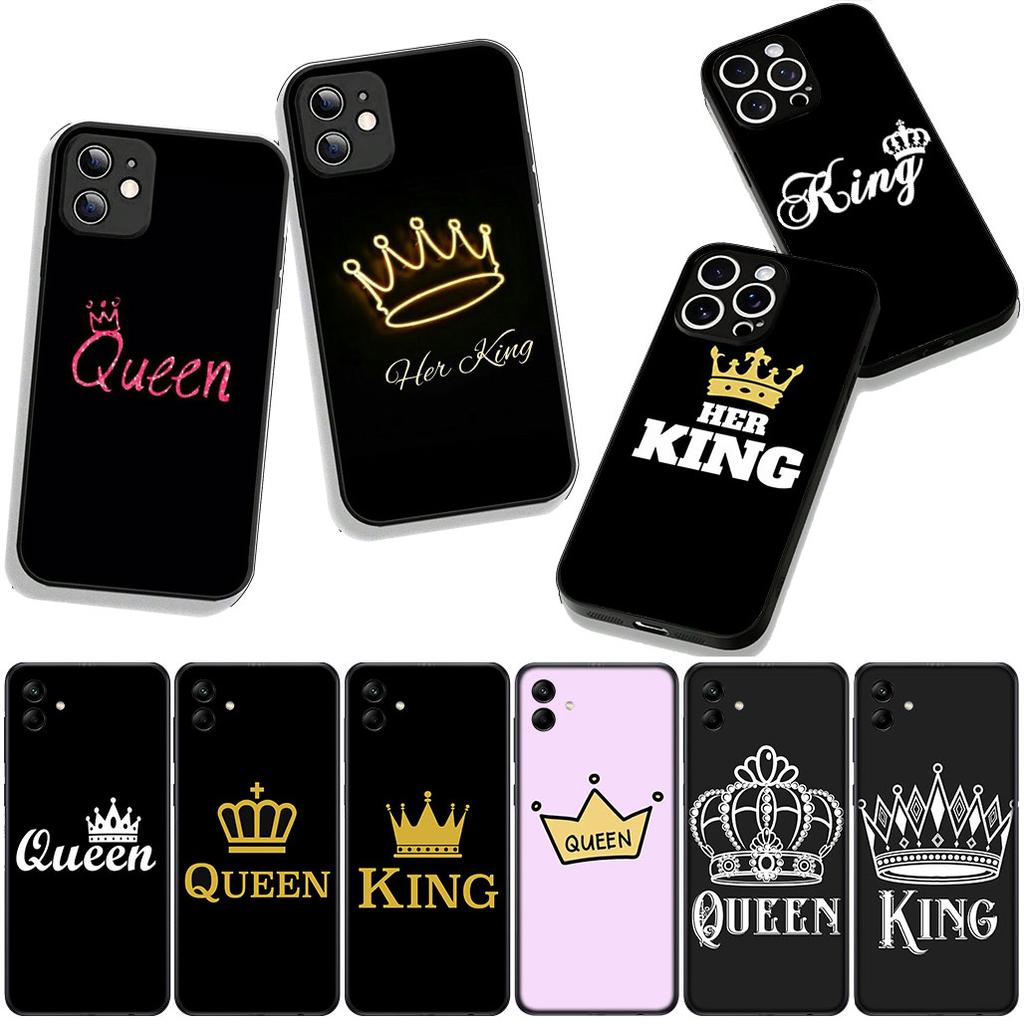 Queen King Couple Novelty Fundas Cover Phone Case for Apple iPhone 16 15 14 Plus 13 12 Mini 17 Pro Max + ProMax 16E Air 15+