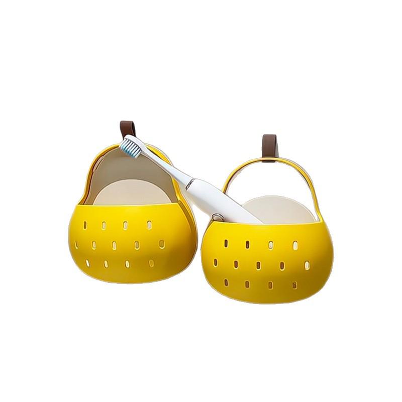 Magnetic Wall-Mounted Kitchen Organizer: Multi-Function Shelf and Storage Basket