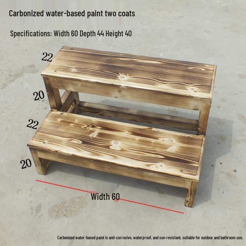 Compact Folding Solid Wood Step Stool & Ladder for Home Use