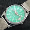 AUTOMATIC VINTAGE REFURBISHED SEIKO 5 JAPAN MENS GREEN DIAL WATCH a443993-1