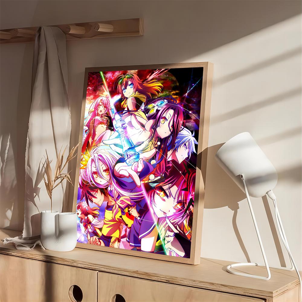 No Game No Life Anime Castle Classic Vintage Posters HD Quality Wall Art Retro Posters for Room Decor