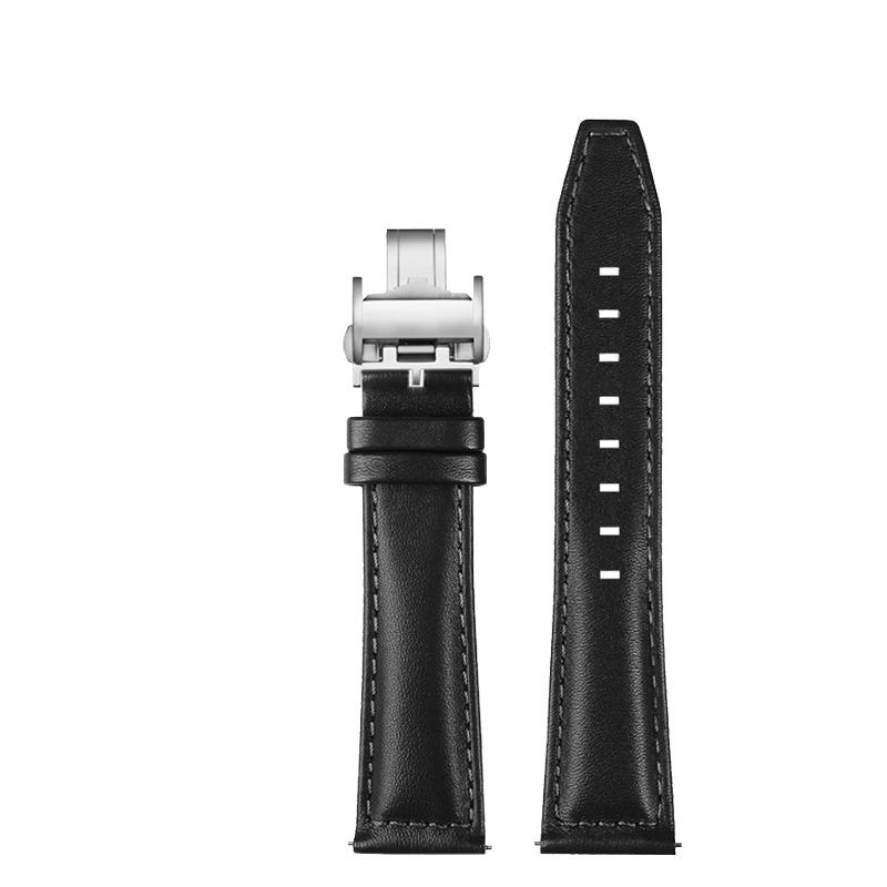 Leather Strap 21/22mm for Longines SPIRIT Rolex Black/Green Water Ghost Omega SEAMASTER 300 High-end Italian Cold Watch Strap