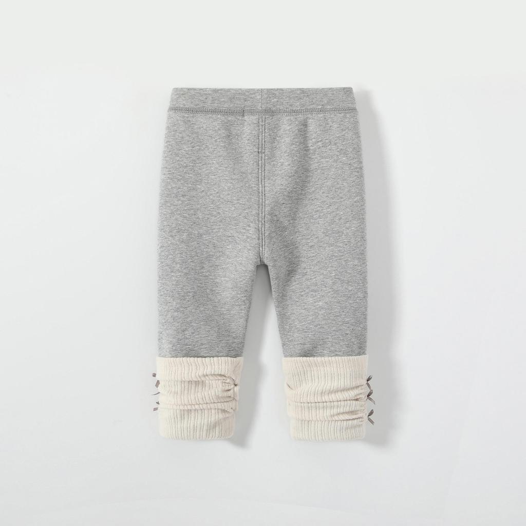 Girls' Fleece-Lined Thick Winter Leggings with Scrunch Socks - 2025 Warm Fashion Style