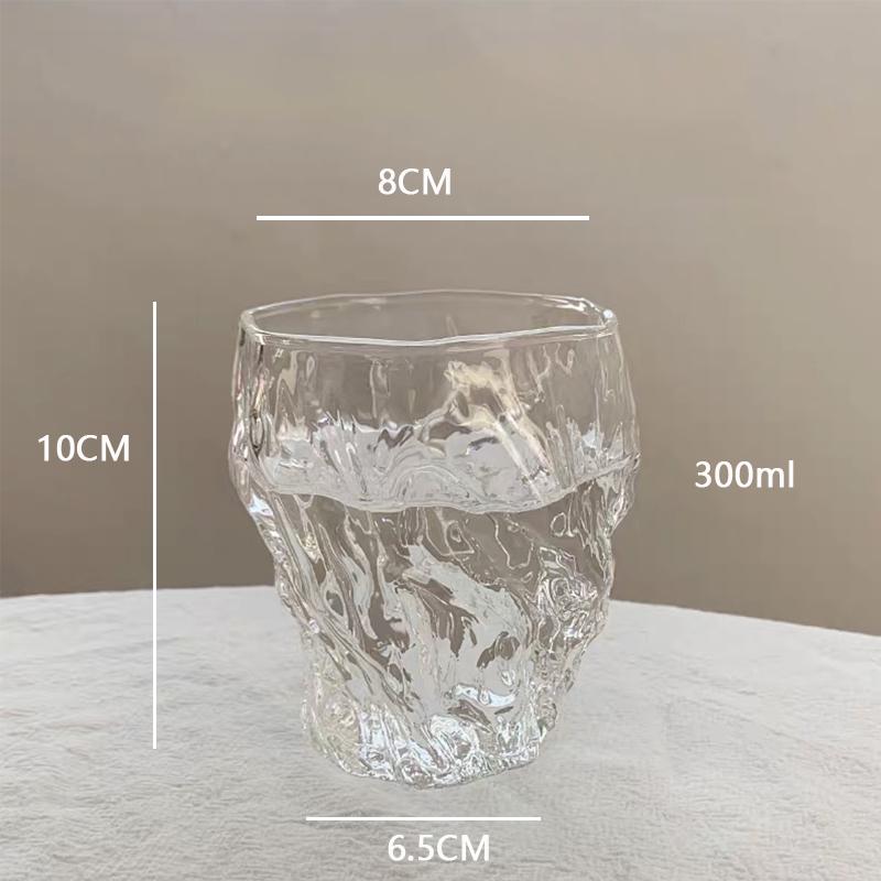 Glass Water Cup Twist Fold Cup Household Unique Fruit Juice Tea Cup Lovely Beer Cup Ins Style Advanced Simple Korean Milk Cup