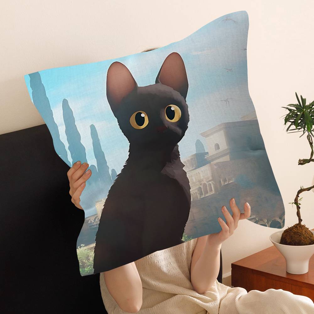 Movie F-Flow Cat Cushion Cover Car Throw Pillow Case For Sofa Car Christmas Gift 40X40Cm 45X45Cm
