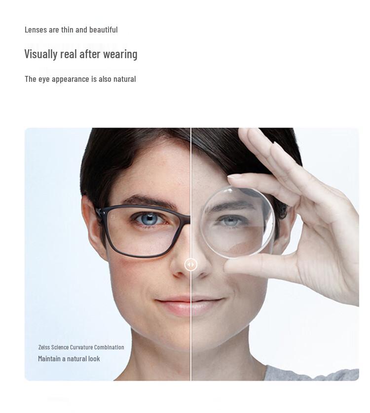 ZEISS ClearView Ultra-Transparent Non-Spherical Eyeglass Lenses with Diamond Cube Platinum Coating