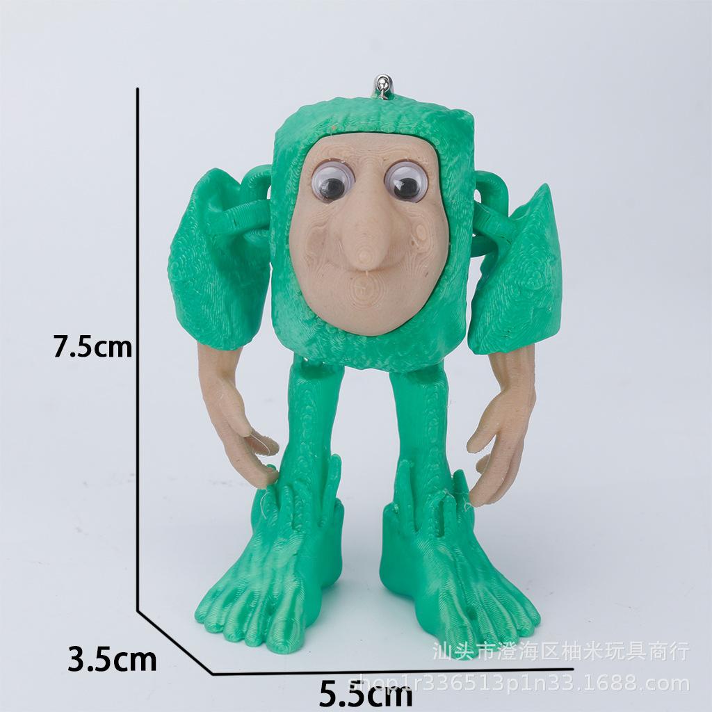 AI Mountain and Sea Pass Tung Tung Sahur Figurine din Lemn Sunt Toate Ornamente Jucării Abstracte de Tip Bloc de Construcție