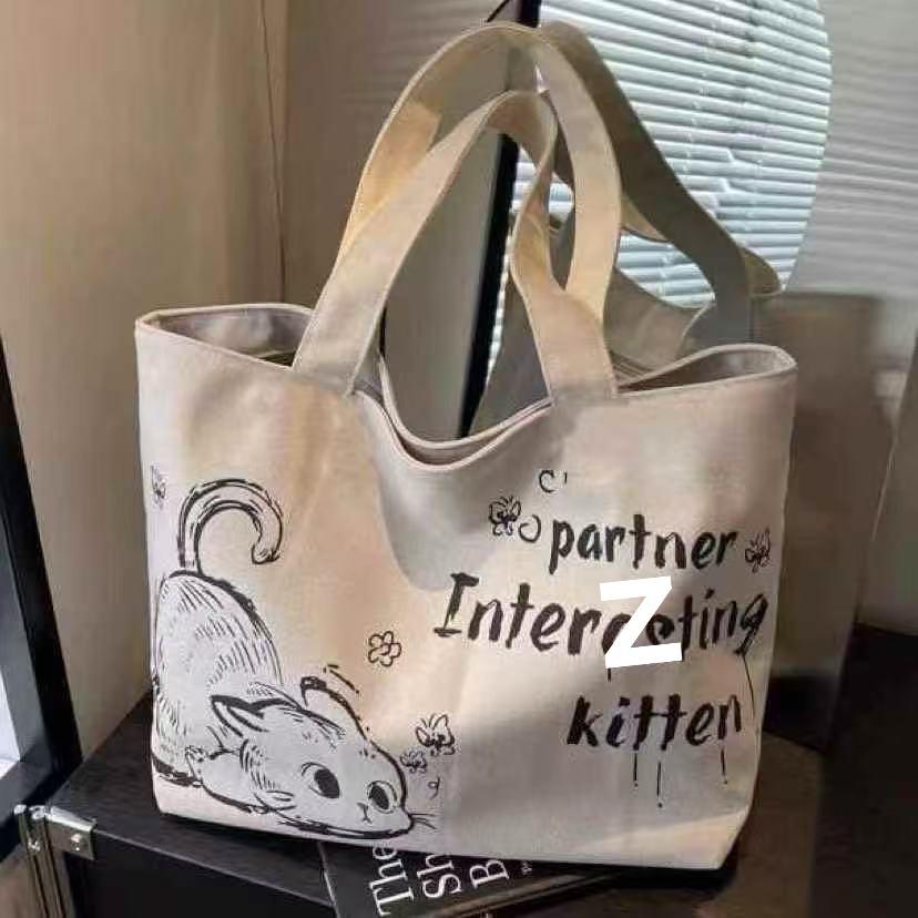 

2025 Women s Fashionable Large Capacity Canvas Tote: Versatile Handbag for Shopping, Commute & Outings